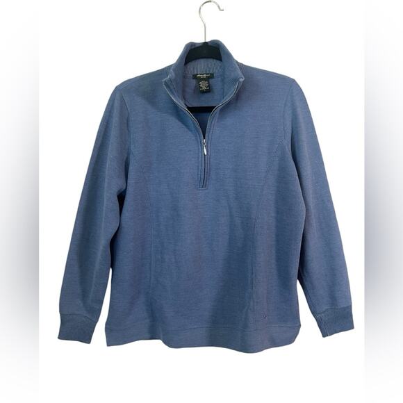 EDDIE BAUER-LONG SLEEVE 1/4 ZIP PULLOVER DRESS SWEATER MENS - Picture 1 of 9